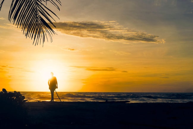 Sonnenuntergang auf einer Insel