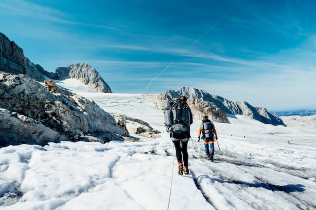 Wanderung am Dachstein zum Zelten