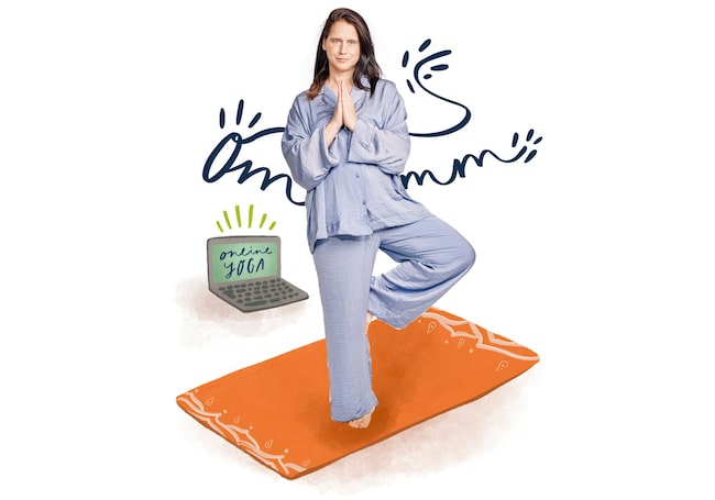 Heidi List, Illustration, Yogamatte, Laptop