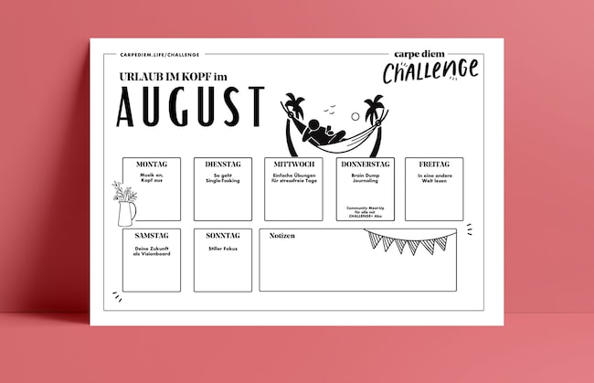 Wochenplan August