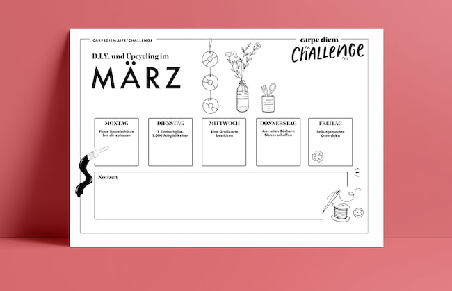 März-Challenge: Wochenplan